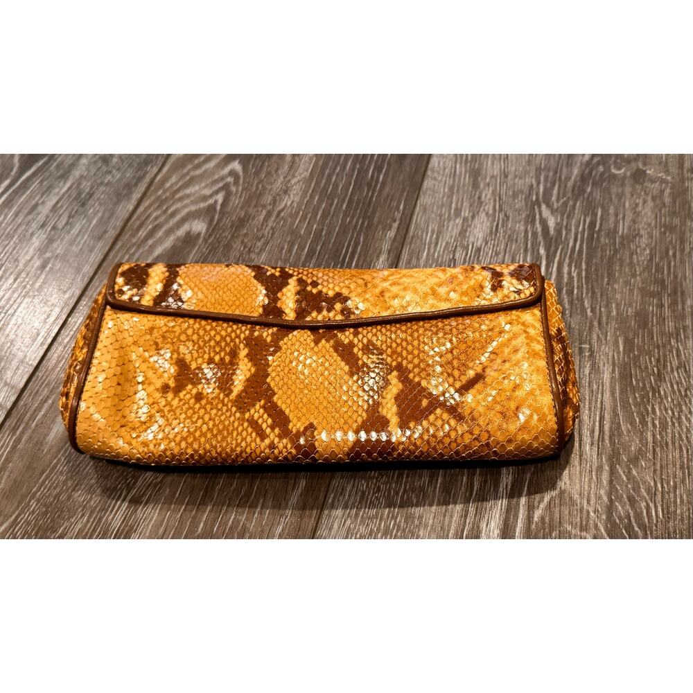 Cole Haan Clutch Nude Python Snake Pattern - Picture 2 of 4